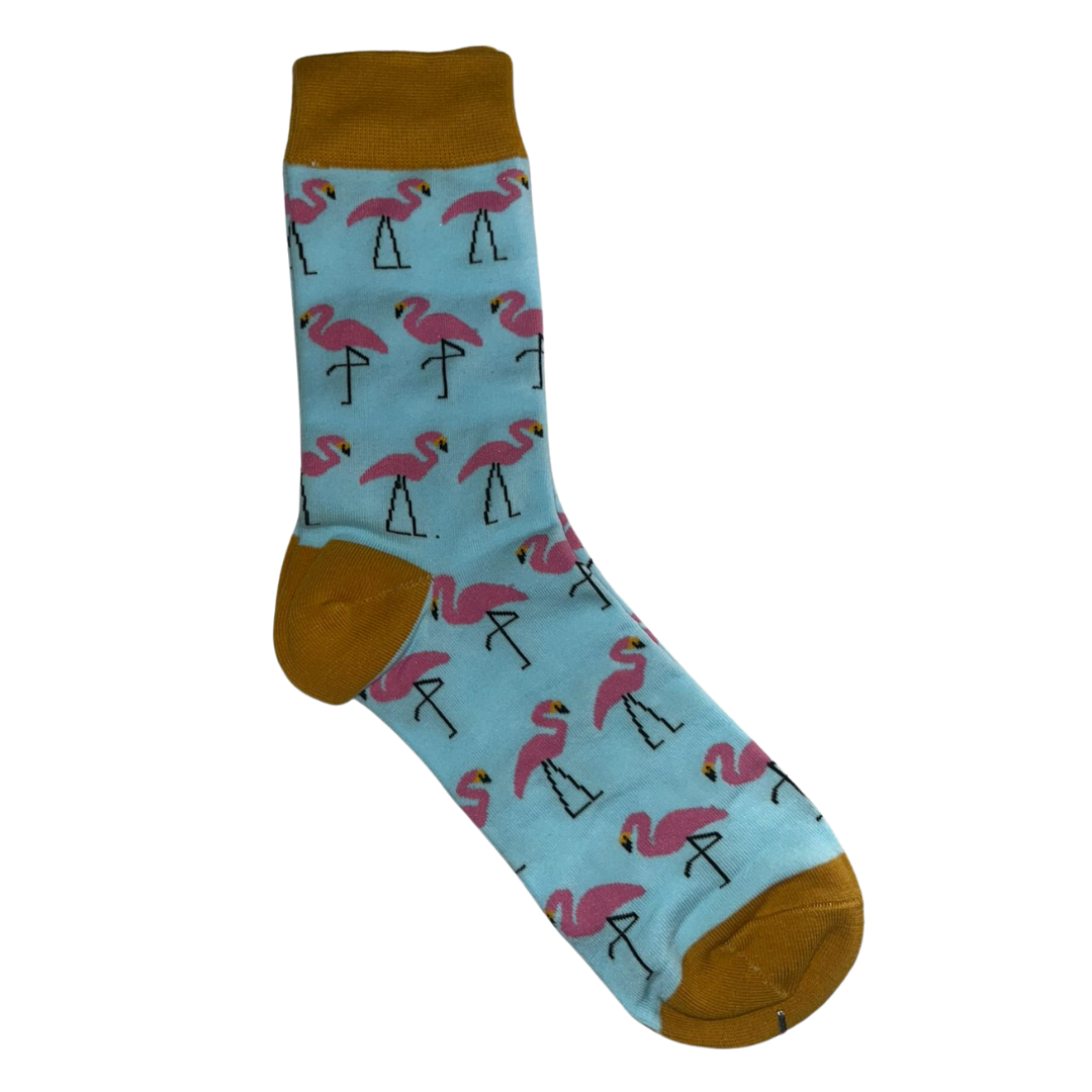 Calcetines Safari flamencos celestes 35-43