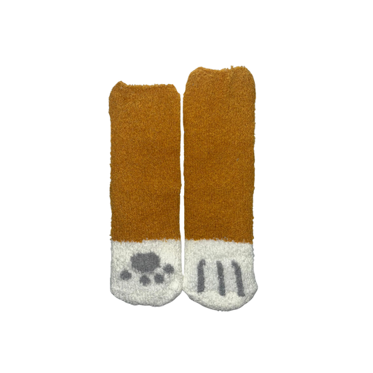 Calcetines patitas de gato naranja mujer  35-43