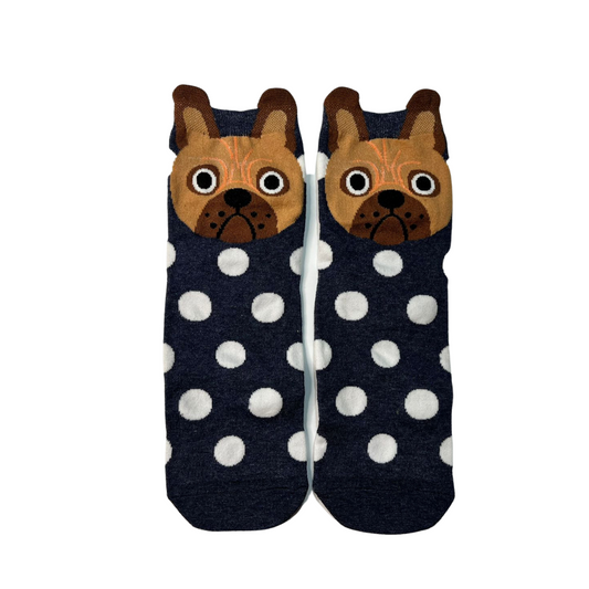 Calcetines Bulldog frances azul 35-43