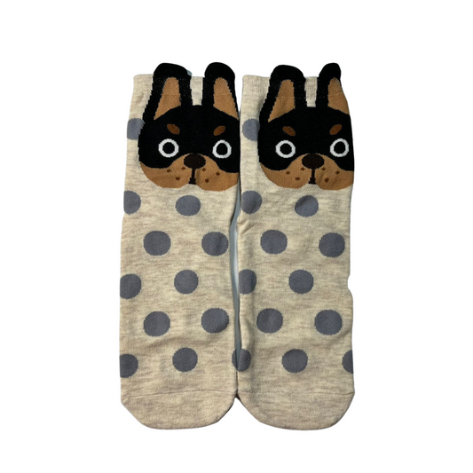 Calcetines Bulldog frances crema  35-43