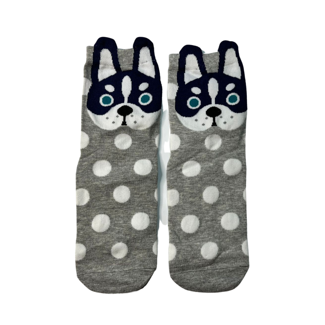 Calcetines Bulldog frances gris 35-43