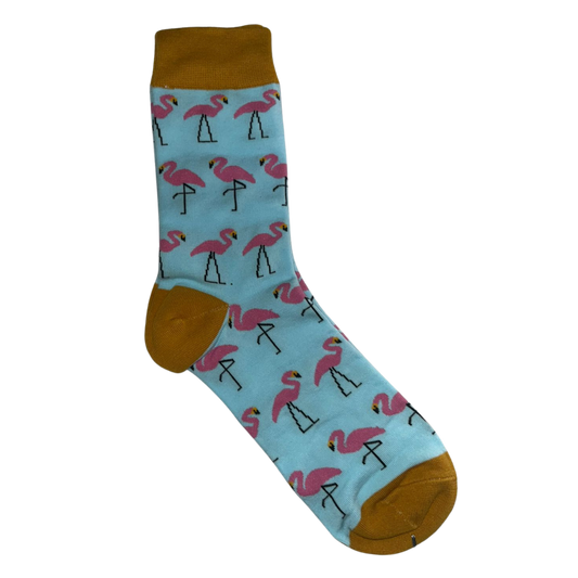 Calcetines Safari flamencos celestes 35-43